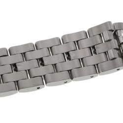 Jaeger LeCoultre Silver Diamond Stainless Steel Reverso 265.8.08 Quartz Women's Wristwatch 21 mm