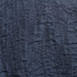 Pre Owned James Lakeland Navy Blue Jacquard Button Waffle Mini Dress XXL
