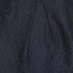 Pre Owned James Lakeland Navy Blue Jacquard Button Waffle Mini Dress XXL