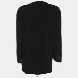 Pre Owned James Lakeland Luxury Black Stretch Crepe Sequin Embellished Cardigan Set XXL