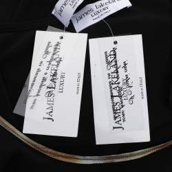 Pre Owned James Lakeland Luxury Black Stretch Crepe Sequin Embellished Cardigan Set XXL