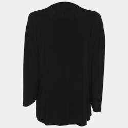 Pre Owned James Lakeland Black Jersey Embellished Cardigan XL