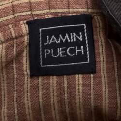 Jamin Puech Black Leather and Canvas Shoulder Bag 
