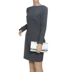 Jamin Puech Silver Leather Clutch