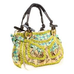 Jamin Puech Multicolor Leather and Fabric Embellished Shoulder Bag