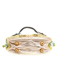Jamin Puech Multicolor Leather and Fabric Embellished Shoulder Bag