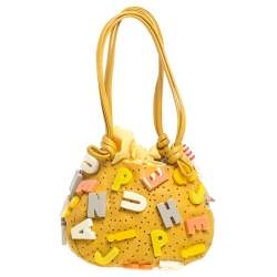 Jamin Puech Yellow Leather Embellished Alphabet Bag