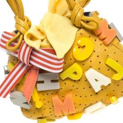 Jamin Puech Yellow Leather Embellished Alphabet Bag