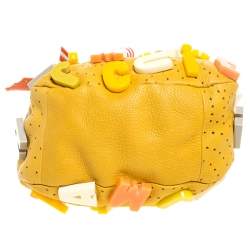 Jamin Puech Yellow Leather Embellished Alphabet Bag