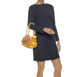 Jamin Puech Yellow Leather Embellished Alphabet Bag