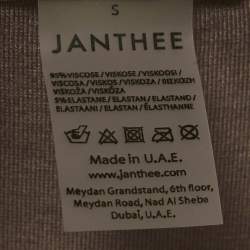 Janthee Brown Jersey Ruched Sleeveless Top S