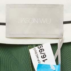 Jason Wu Green Satin Silk Wide Leg Pants L