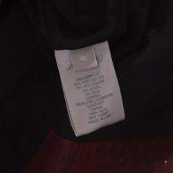 Jason Wu Burgundy and Black Leather Paneled Halter Dress M