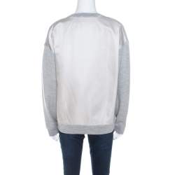 Jason Wu Grey Wool and Silk Oversized Sweatshirt XS 