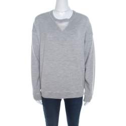Jason Wu Grey Wool and Silk Oversized Sweatshirt XS 