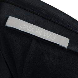 Jason Wu Black Pleated Front Midi Skirt M