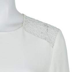 Jason Wu Cream Lace Detail Dress M