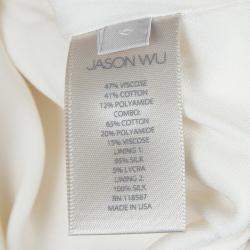 Jason Wu Cream Lace Detail Dress M