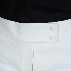 Pre Owned بنطلون جيسون وو قطن تويل أبيض بقصة مستقيمة S