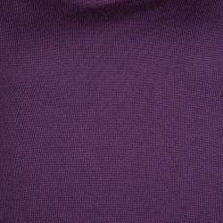 Pre Owned Jean Paul Gaultier Maille Femme Purple Turtle Neck Long Sleeve Sweater Dress M