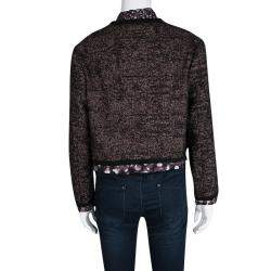 Jean Paul Gaultier Femme Multicolor Textured Wool Blend Jacket M