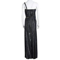 Pre Owned Jean Paul Gaultier Femme Multicolor Gathered Zip Detail Maxi Dress S