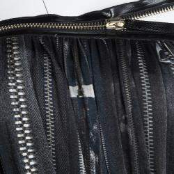 Pre Owned Jean Paul Gaultier Femme Multicolor Gathered Zip Detail Maxi Dress S