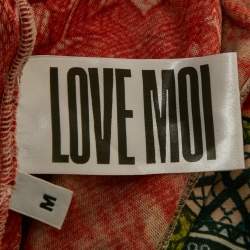 Pre Owned Jean Paul Gaultier Multicolor Jersey Flared Love Moi Pants M