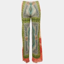 Pre Owned Jean Paul Gaultier Multicolor Jersey Flared Love Moi Pants M
