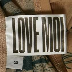 Pre Owned Jean Paul Gaultier X KNWLS Beige Trompe-l'oeil Tattoo Print Jersey Leggings S