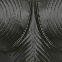 Pre Owned Jean Paul Gaultier X Lotta Volkova Black Satin Bra Top M