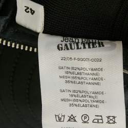 Pre Owned Jean Paul Gaultier X Lotta Volkova Black Satin Bra Top M