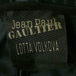 Pre Owned Jean Paul Gaultier X Lotta Volkova Black Satin Bra Top M