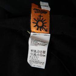 Pre Owned Jean Paul Gaultier Soleil Black Cotton Jersey Distressed Waist Bodycon Dress S