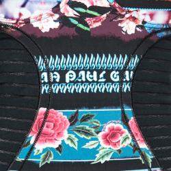 Jean Paul Gaultier Soleil Multicolor Printed Bustier Bodycon Dress XS