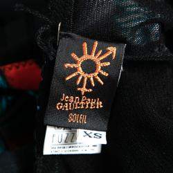Jean Paul Gaultier Soleil Multicolor Printed Bustier Bodycon Dress XS