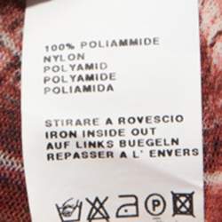 Pre Owned Jean Paul Gaultier Soleil Multicolor Printed Mesh Embroidery Detail Top M