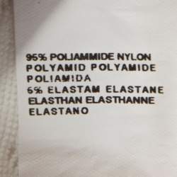 Pre Owned Jean Paul Gaultier Soleil White Stretch Lace Sheer Dress L