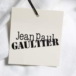 Jean Paul Gaultier White Printed Cotton Short Sleeve Crewneck T-Shirt L