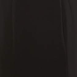 Pre Owned Jenny Packham Black Crepe Embellished Neck Gown S