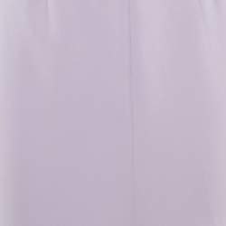 Pre Owned Jenny Packham Lavender Crepe Embellished Shoulder Gown S
