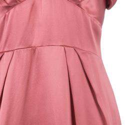 Pre Owned Jenny Packham Coral Embellished Silk Dress M