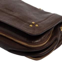 Jerome Dreyfuss Dark Brown Leather Bubble Shoulder Bag