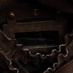 Jerome Dreyfuss Dark Brown Leather Bubble Shoulder Bag