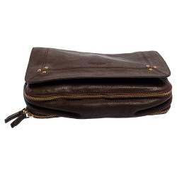 Jerome Dreyfuss Dark Brown Leather Bubble Shoulder Bag