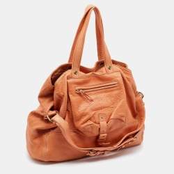 Jerome Dreyfuss Orange Leather Billy Tote