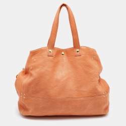 Jerome Dreyfuss Orange Leather Billy Tote