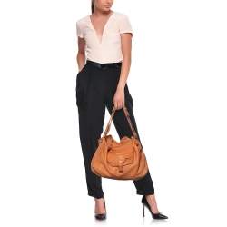 Jerome Dreyfuss Orange Leather Billy Tote