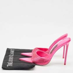 مملوكة مسبقًا صندل جيسيكا ريتش ساتان فوشيا إيماني منزلق مقاس 37
