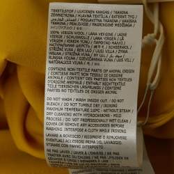 Jil Sander Yellow Wool Gabardine Oversized Tie-Up Neck Detail Shirt S